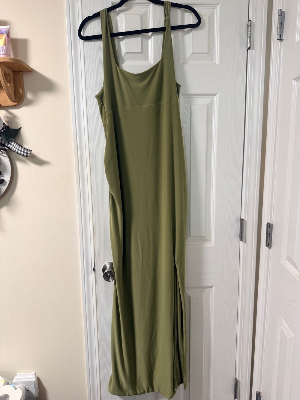 Olive Green Maternity Maxi Dress